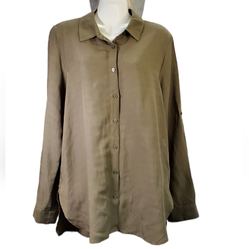 CALVIN KLEIN button down long sleeve L